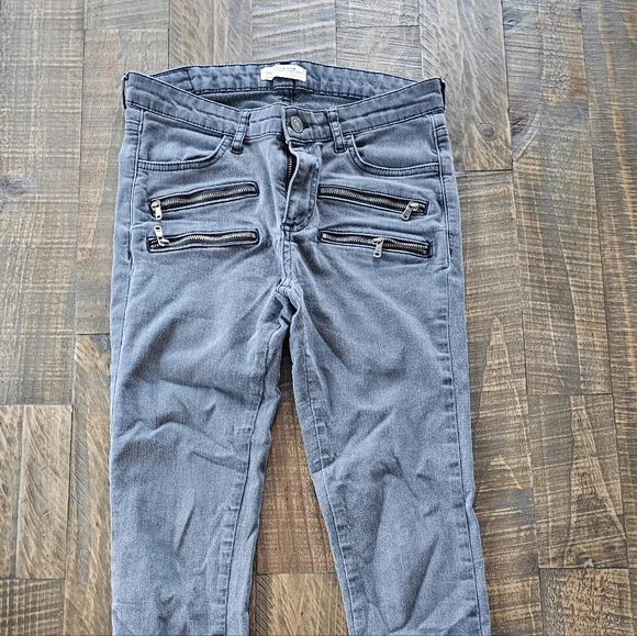 Zara Women's Skinny Jeans - Dark Gray - Picture 4 of 9